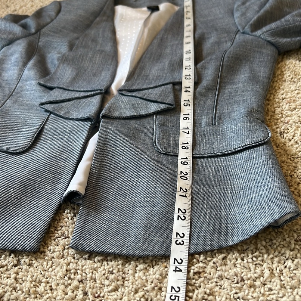 WHBM White House Black Market Drape Ruffle Blazer Suit - Picture 9 of 9